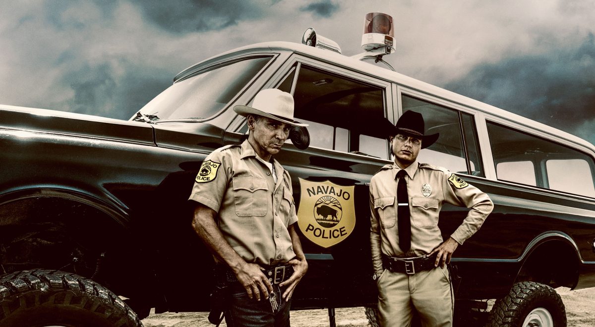 Zahn McClarnon and Kiowa Gordon in "Dark Winds"