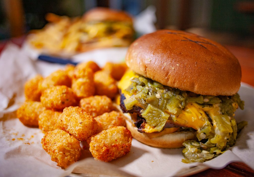 Green Chile Cheeseburger
