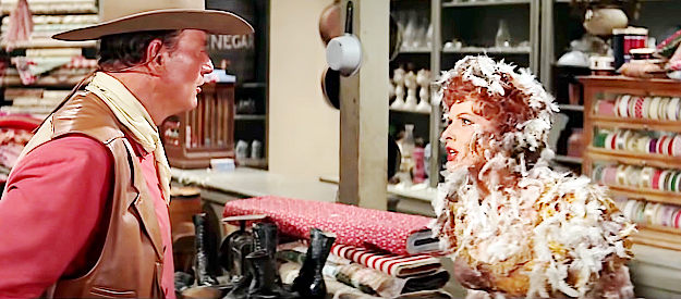 John Wayne and Maureen O'Hara in "McLintock"