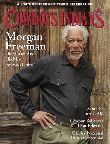Morgan Freeman on Cowboys and Indians Magazine cover