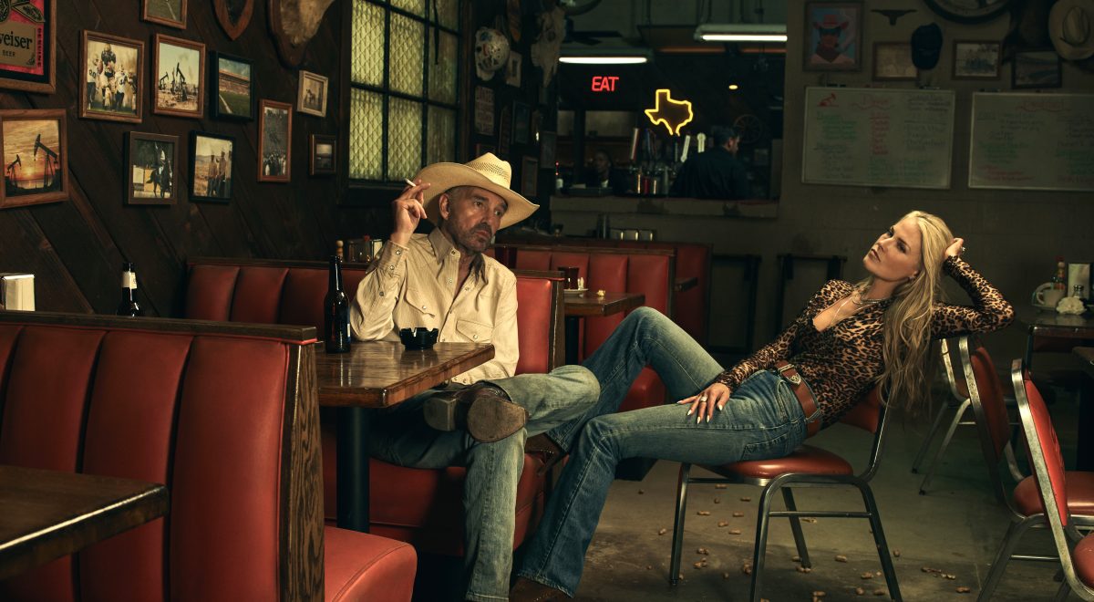 Billy Bob Thornton and Ali Larter in "Landman"