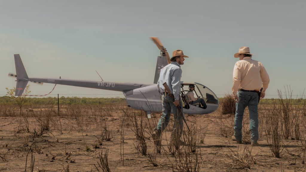 Michael Dorman and Robert Taylor in "Territory"