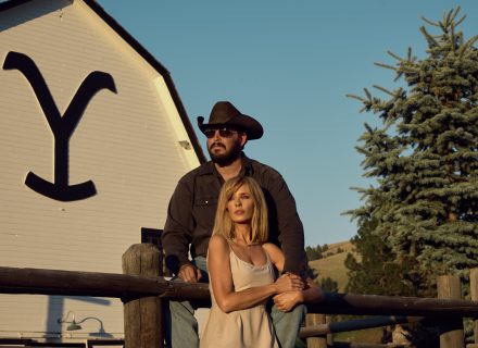 Cole Hauser and Kelly Reilly in "Yellowstone"