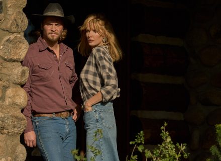 Luke Grimes and Kelly Reilly in "Yellowstone"