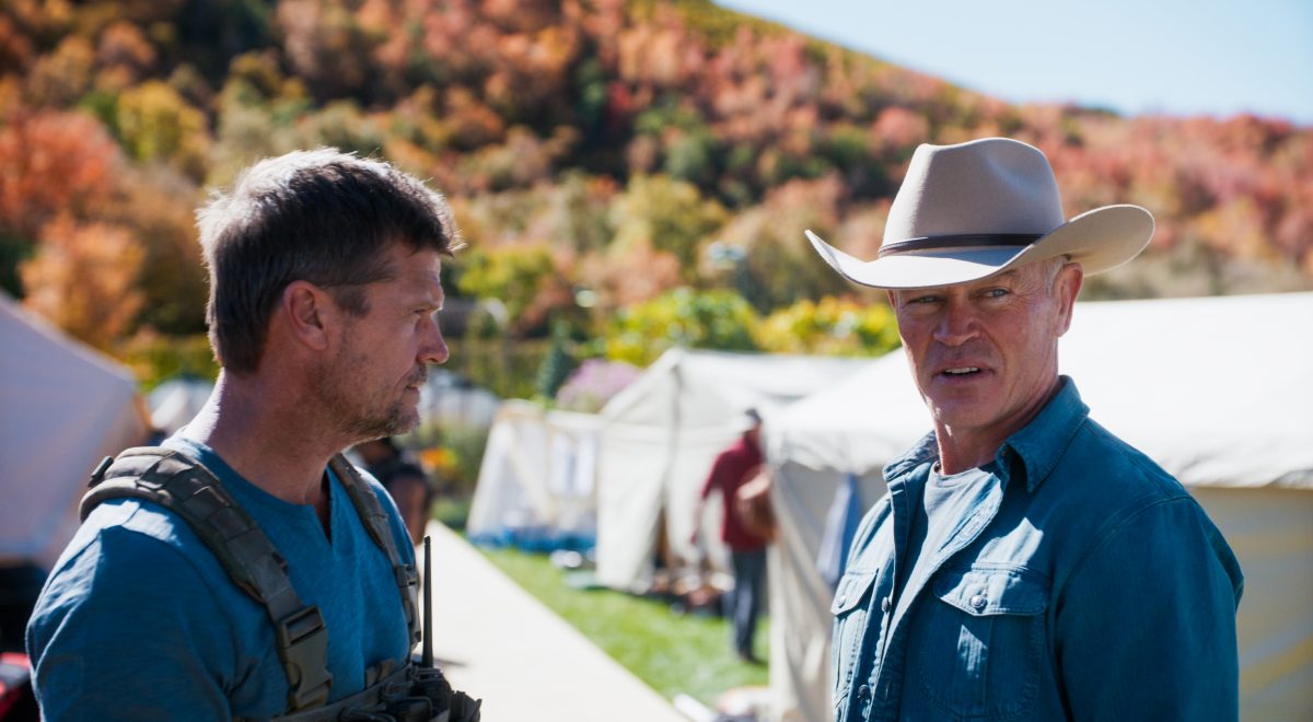 Bailey Chase and Neal McDonough in "Homestead"