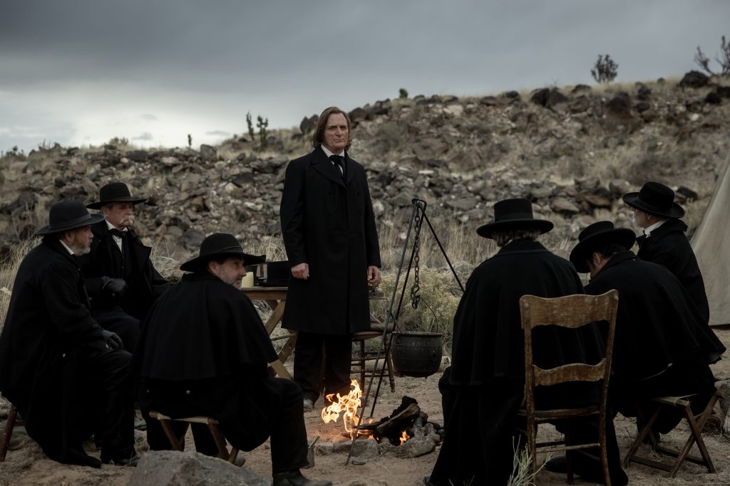 Kim Coates as Brigham Young in "American Primeval"