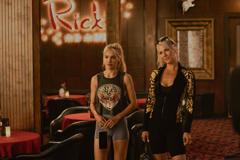 Michelle Randolph as Ainsley Norris and Ali Larter as Angela Norris in "Landman"