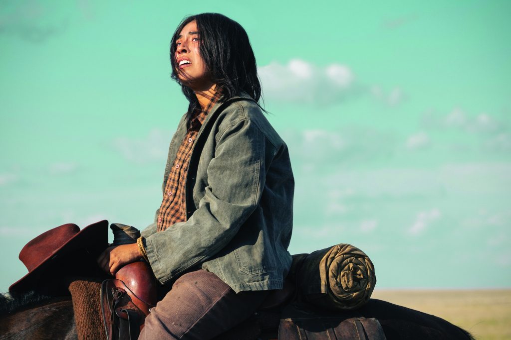 Aminah Nieves as Teonna in season 2, episode 7 of 1923 streaming on Paramount+. Photo credit: Lo Smith/Paramount+.