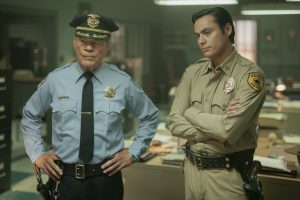 A Martinez and Kiowa Gordon of "Dark Winds"