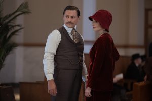 Augie Prew as Paul and Janet Montgomery as Hillary in "1923"