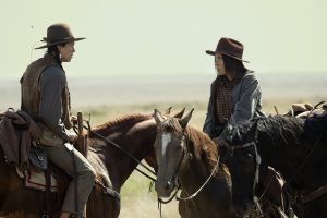 Jeremy Guana as Pete Plenty Clouds and Aminah Nieves as Teonna in season 1 , Episode 5 of "1923."